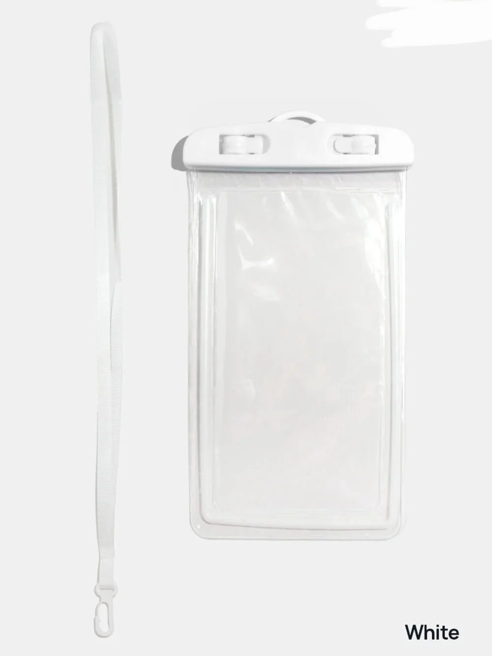 White Universal Waterproof Phone Pouch with Lanyard BNIB